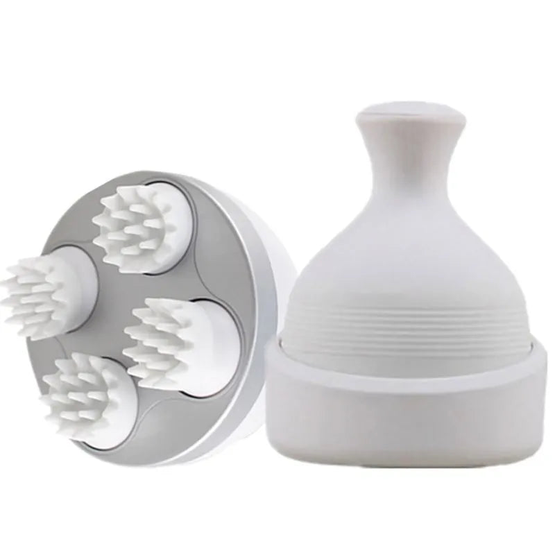 White Serene Paws Electric Massager on a white background. Image shows underside of product with rotating heads.