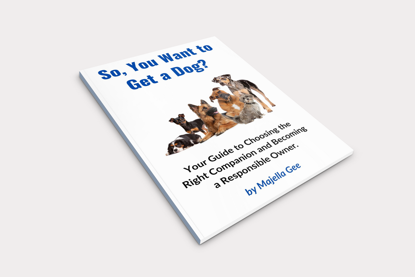 Book - So, You Want to Get a Dog? shown lying flat on a white background