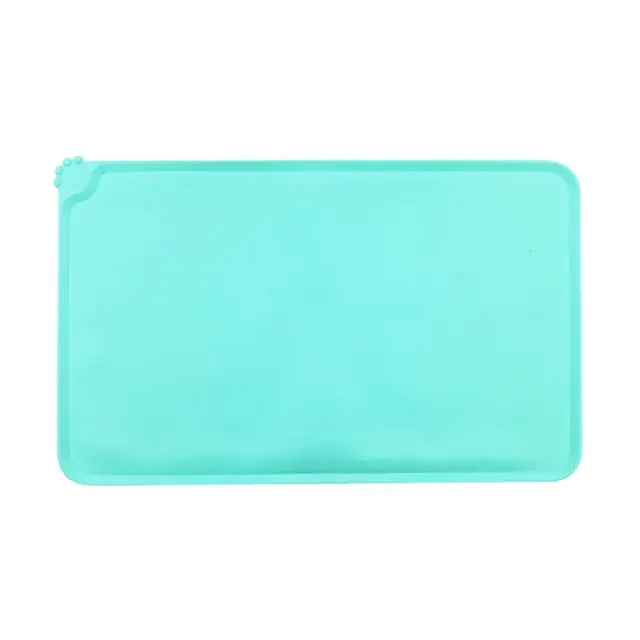 Green Ultimate Silicone Pet Bowl Mat on a white background 