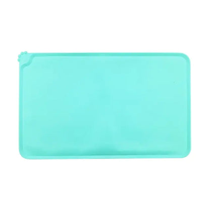 Green Ultimate Silicone Pet Bowl Mat on a white background 