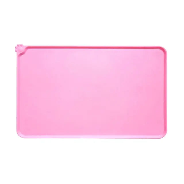 Pink Ultimate Silicone Pet Bowl Mat on a white background 