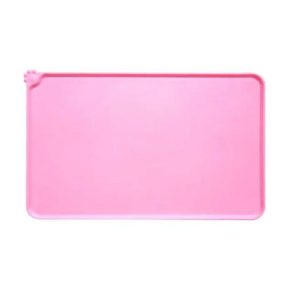 Pink Ultimate Silicone Pet Bowl Mat on a white background 