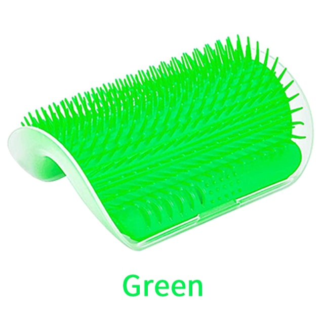 Green Whisker-Wall Cat Grooming Brush