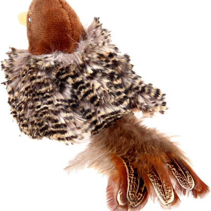 Back view of the Cheepy Chirp Interactive Cat Toy on a white background