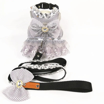 white Divine Princess Pet Ensemble on white background 