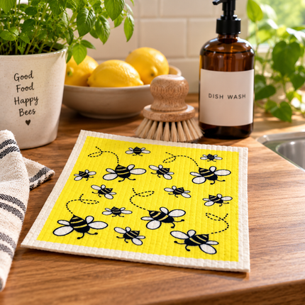 RetroKitchen Bee Sponge Cloth