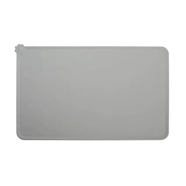 Grey Ultimate Silicone Pet Bowl Mat on a white background 