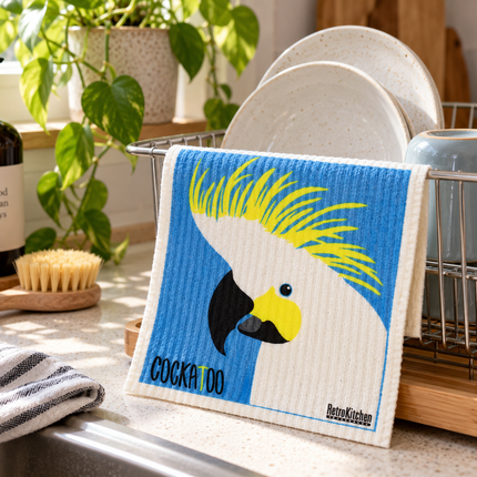 RetroKitchen Cockatoo Sponge Cloth