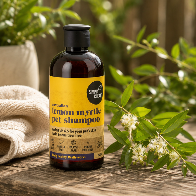 Simply Clean Lemon Myrtle Pet Shampoo – 250ml