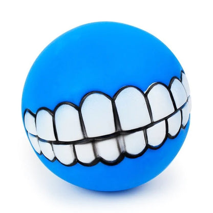 blue smile ball white background