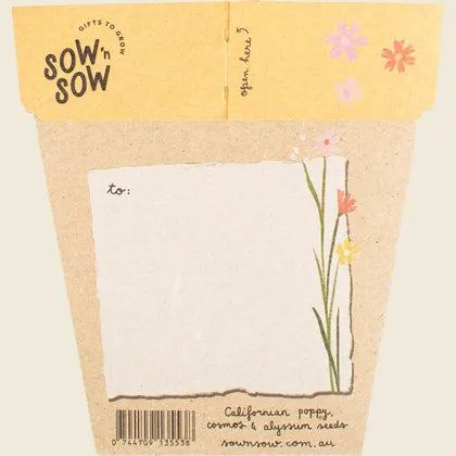Sow ’n’ Sow – Gift of Seeds: Wildflowers