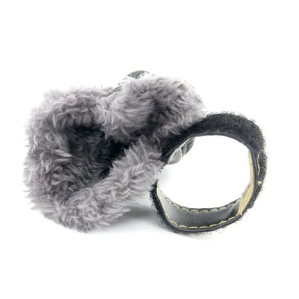 close up image of the lining of the Pawfect Winter Boots on a white background 