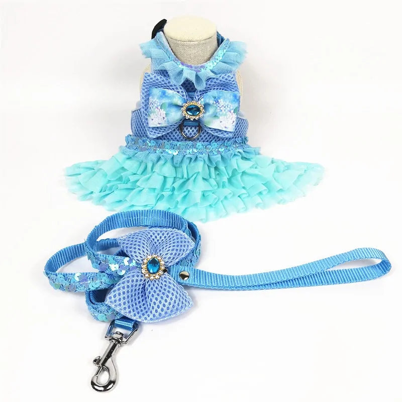 Blue Divine Princess Pet Ensemble on white background 