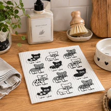 RetroKitchen Cat Sponge Cloth