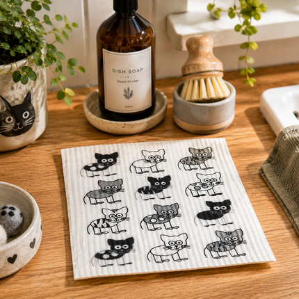 RetroKitchen Cat Sponge Cloth
