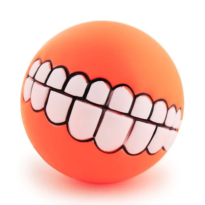 orange smile ball white background