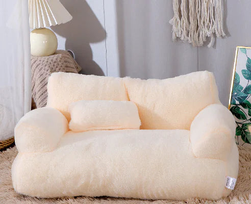 Cream luxe pet sofa in a home setting