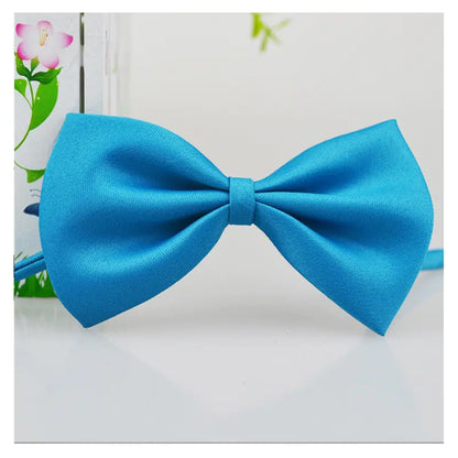 pale blue bow tie on a white background 