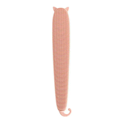 pink pet hair remover brush on white background