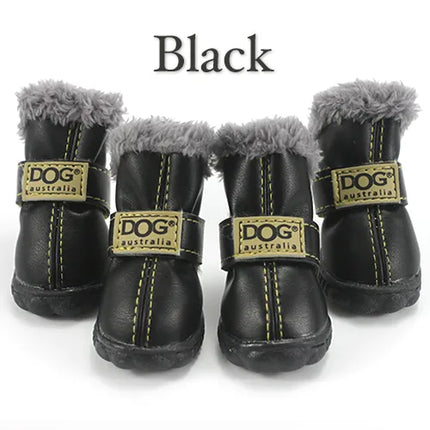 Black Pawfect Winter Boots on a white background 