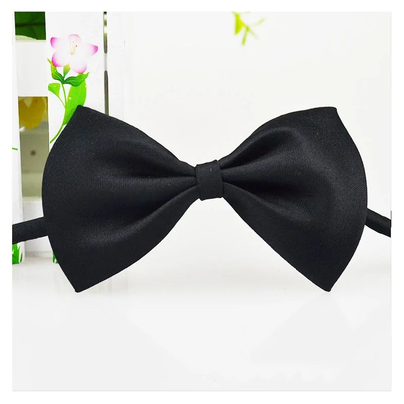 Black bow tie on a white background 