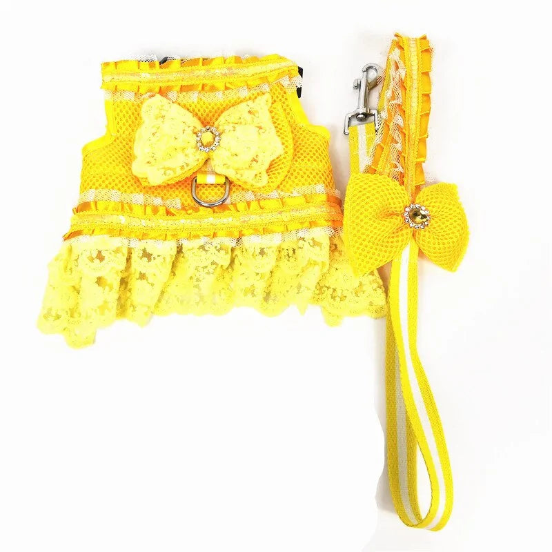 Yellow Divine Princess Pet Ensemble on white background 