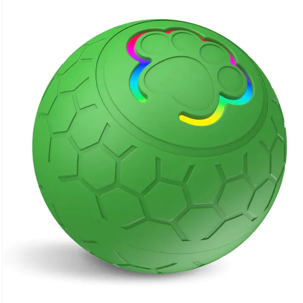 Green SmartPlay Rolling Pet Ball on a white background