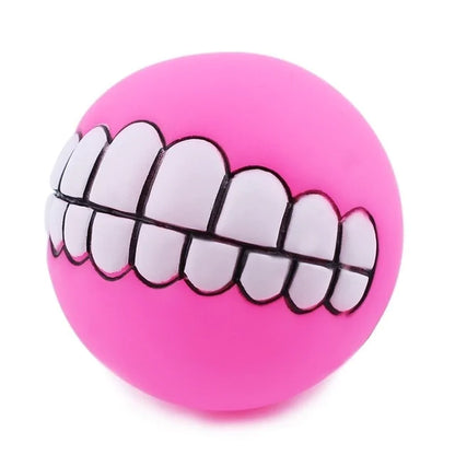 pink smile ball white background