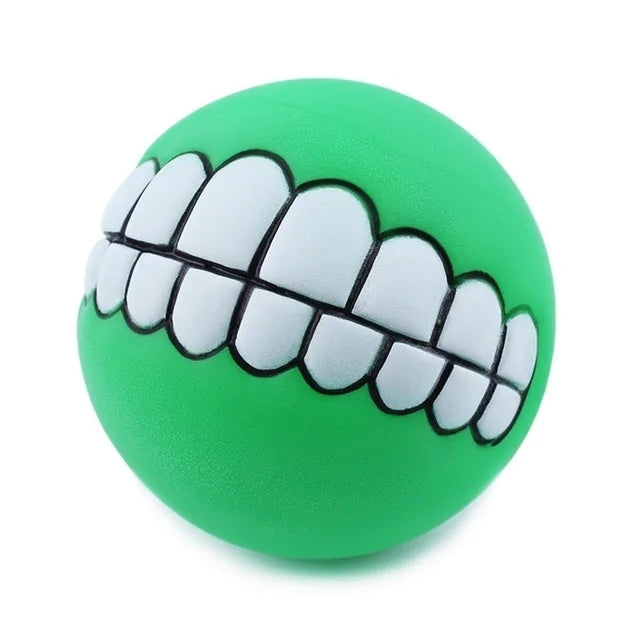 green smile ball white background