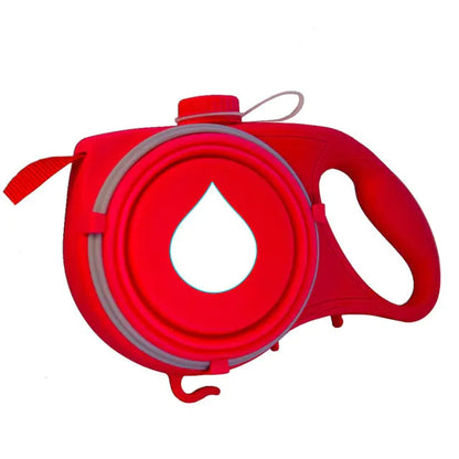 red multi function leash