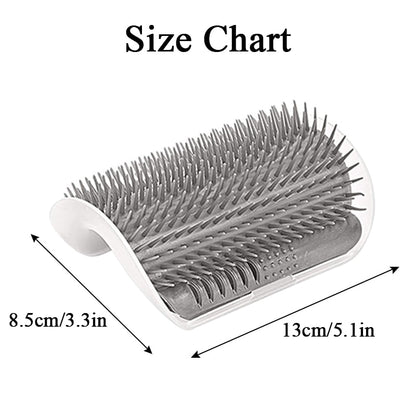 Gray brush with dimensions labeled as 8.5cm / 3.3 in x 13cm / 5.1 in on a white background