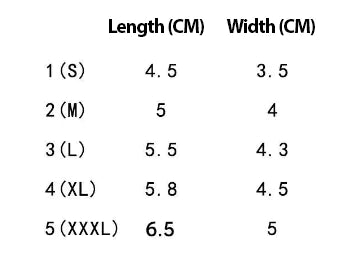 size chart white background